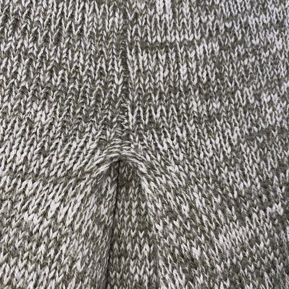 Horny Toad Sweater Womens Small 100% Merino Wool Gray Cream Hi-low Elbow Patch - Picture 3 of 8